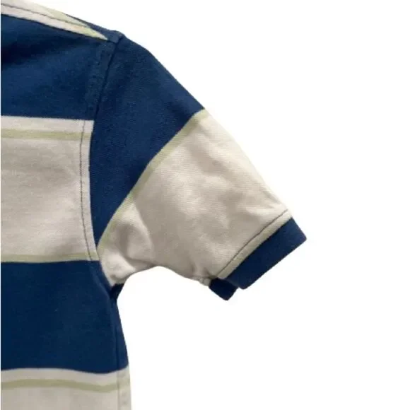 Tommy Hilfiger Size Small Blue And White Striped Boys Polo (R) - Picture 5 of 6